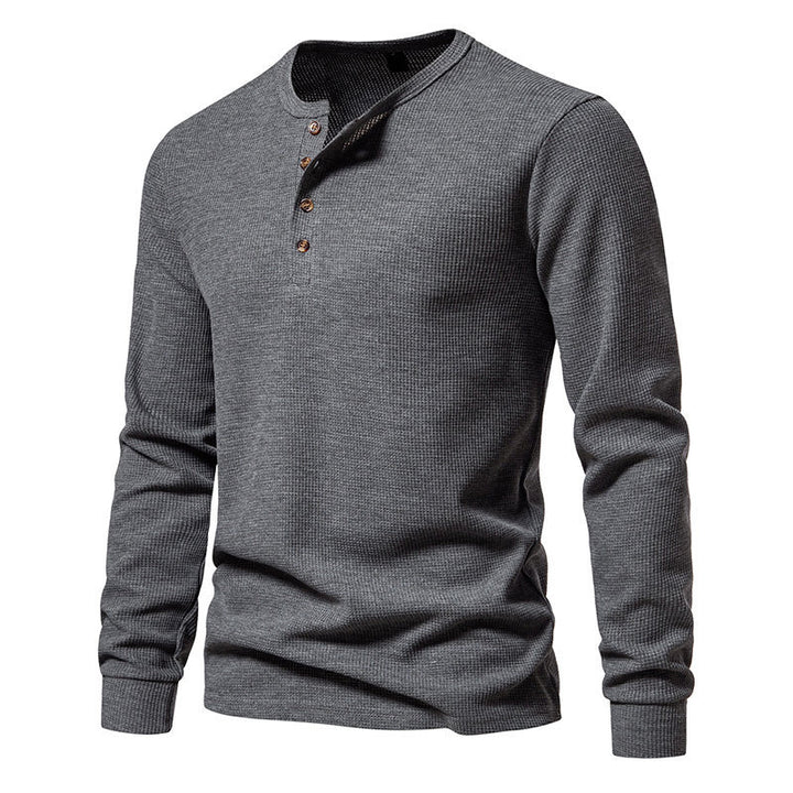 Men's long sleeve shirt with button placket and structured design Lune London
