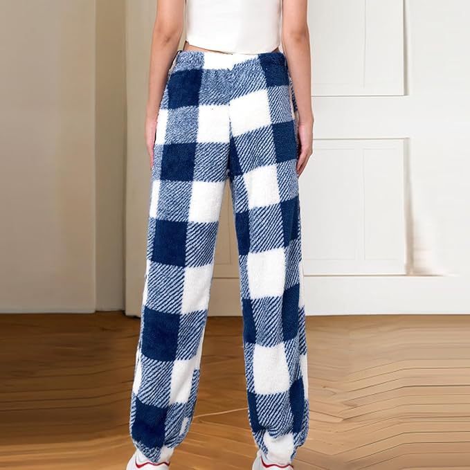Comfortable women's lounge pants with plaid pattern Lune London