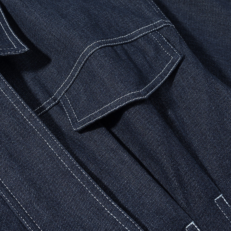 Women's denim jacket with practical patch pockets and modern darts Lune London