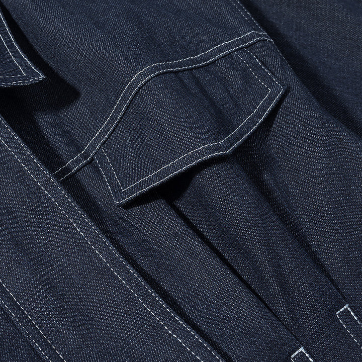 Women's denim jacket with practical patch pockets and modern darts Lune London