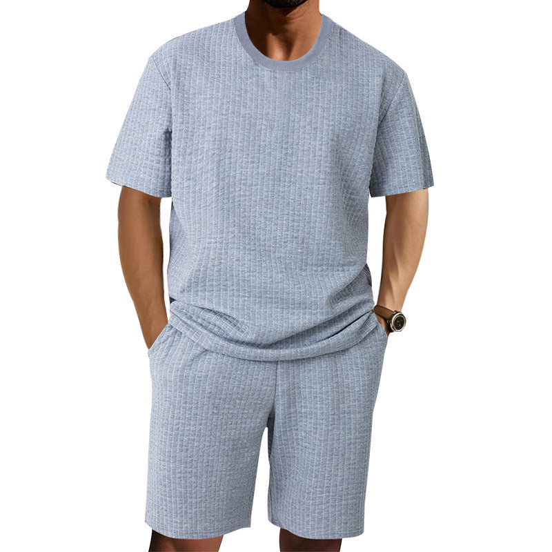 Casual short-sleeved men's set with structured design and practical pockets Lune London
