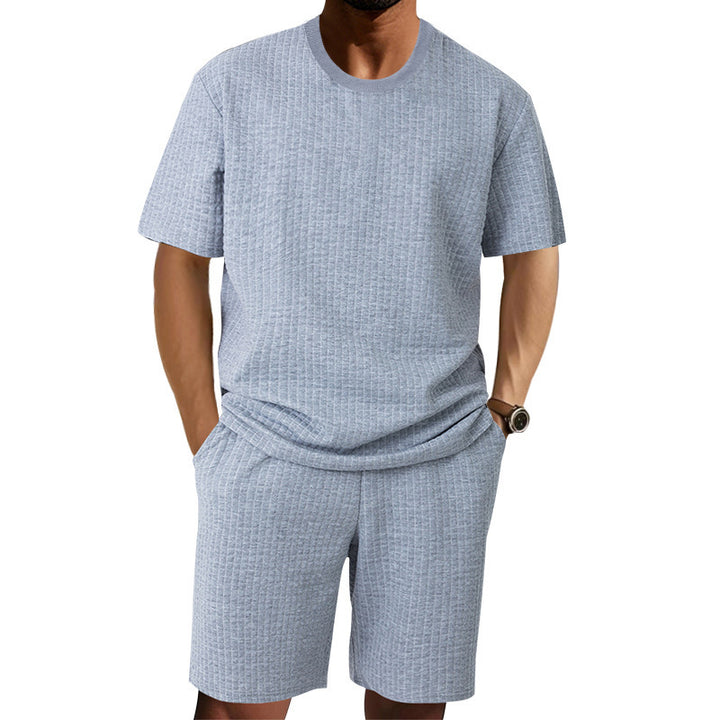 Casual short-sleeved men's set with structured design and practical pockets Lune London