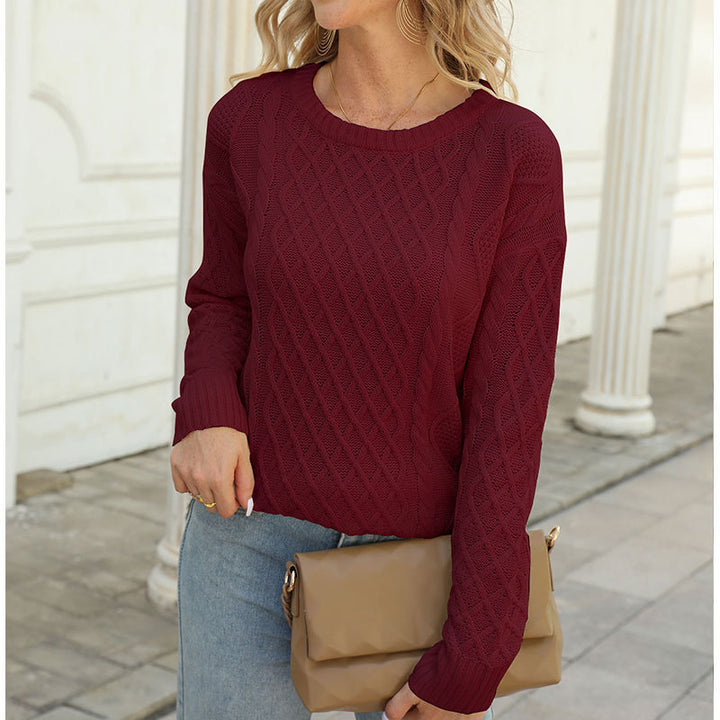 Pull en tricot pour femmes avec un motif en diamant saisissant Chic & Stil