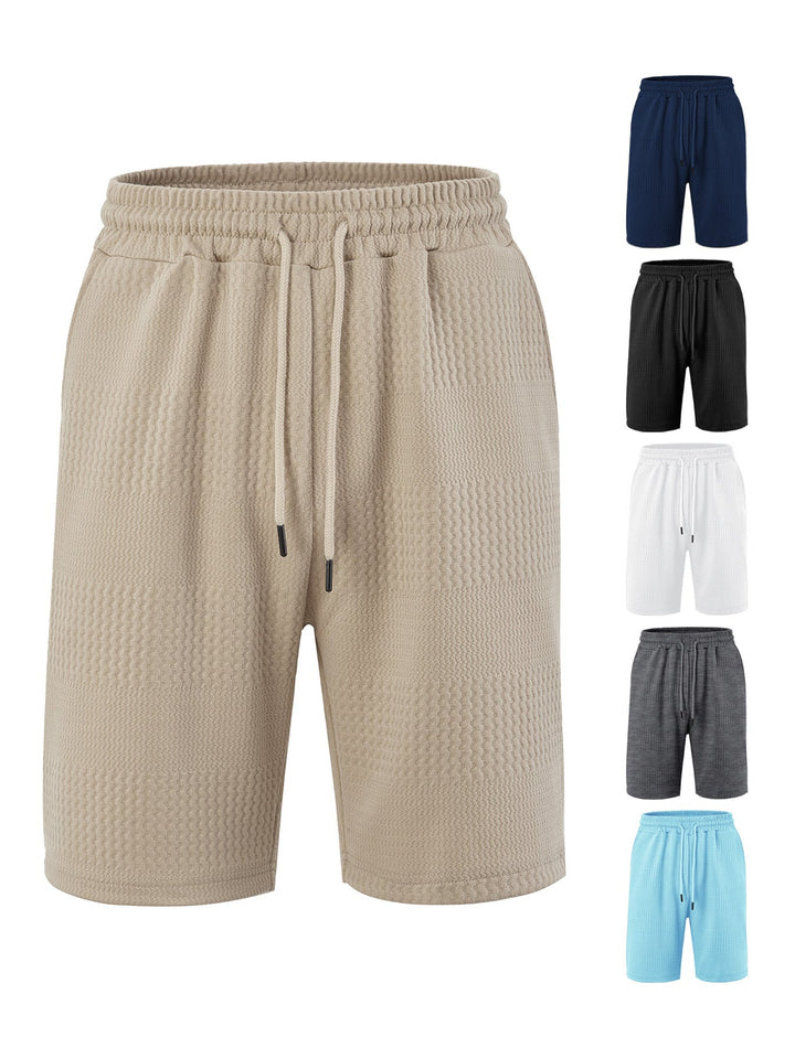 Men's Sporty Shorts with Innovative Texture and Elastic Waistband Lune London