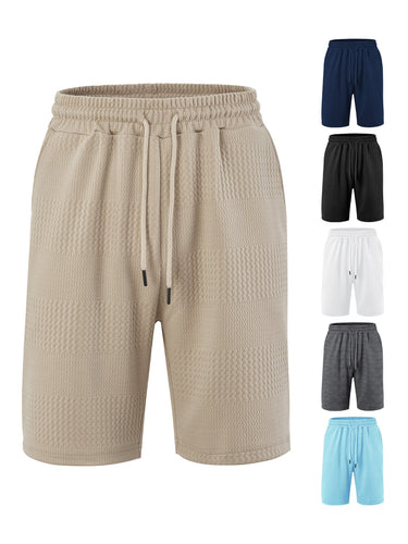 Men's Sporty Shorts with Innovative Texture and Elastic Waistband Lune London