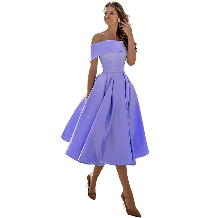 Lune London | Casual Fashion Satin Cocktail Dress Strapless