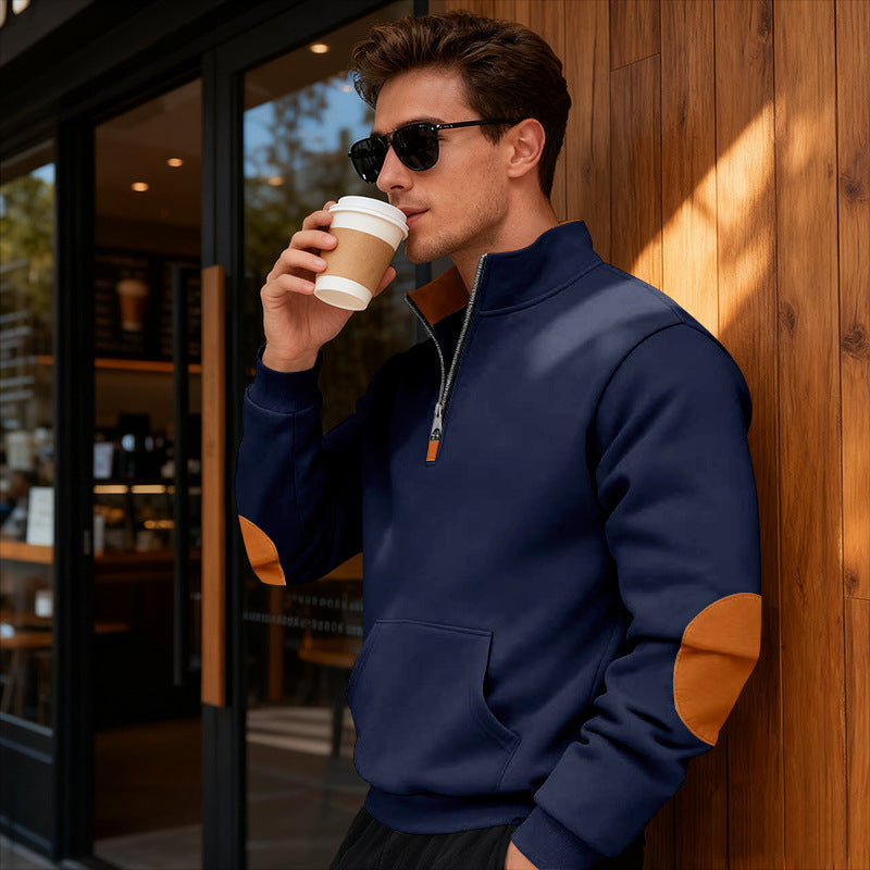 Men's stylish hoodie with zipper and practical pockets Chic and style