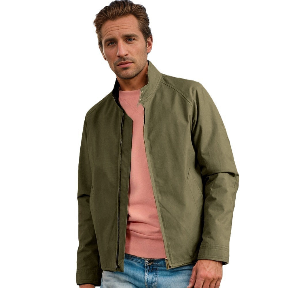 Elegant quilted jacket for men with high collar and practical pockets Lune London