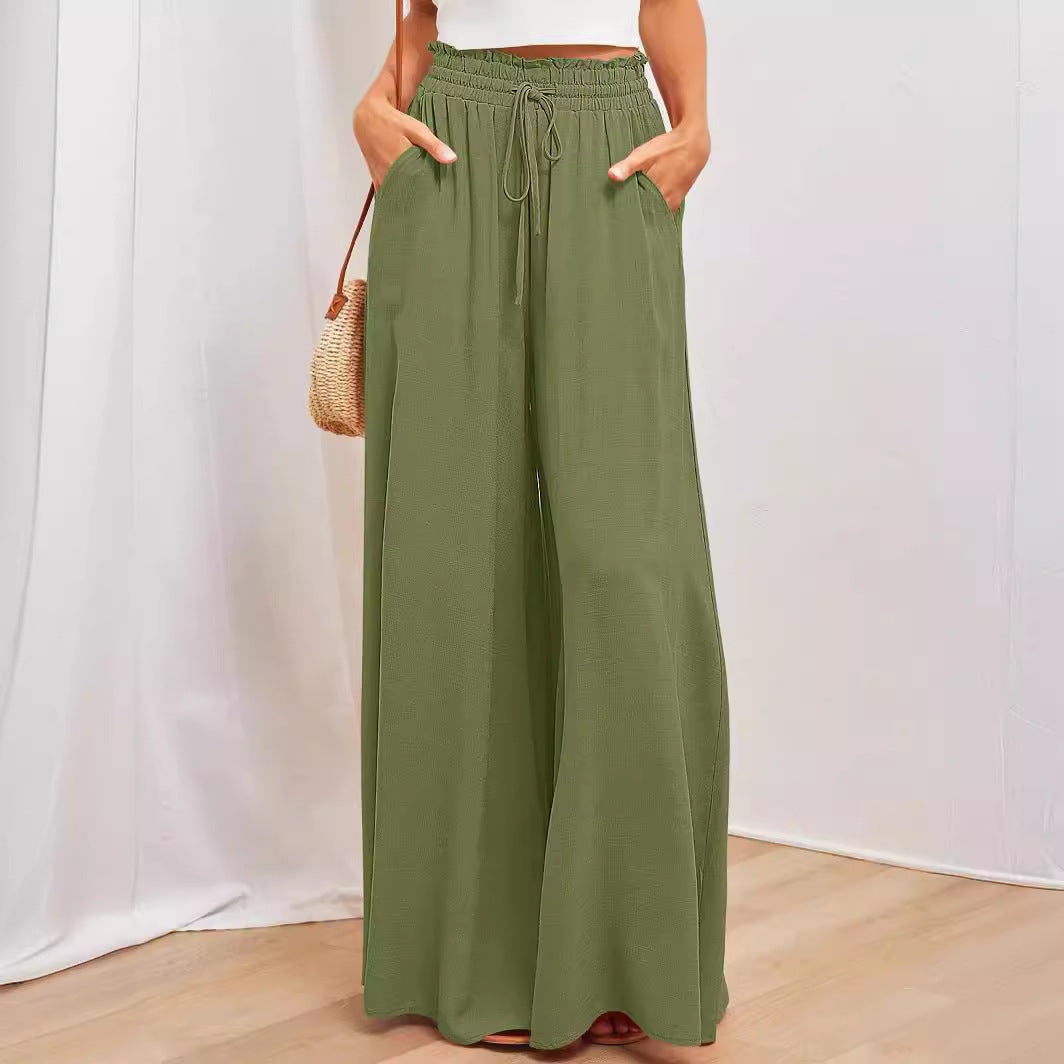 Light maxi skirt for women with adjustable elastic waistband and practical side pockets Lune London
