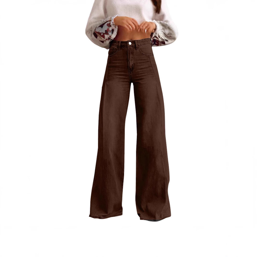 Women Loose High-Waist Jeans in Urban Style Lune London