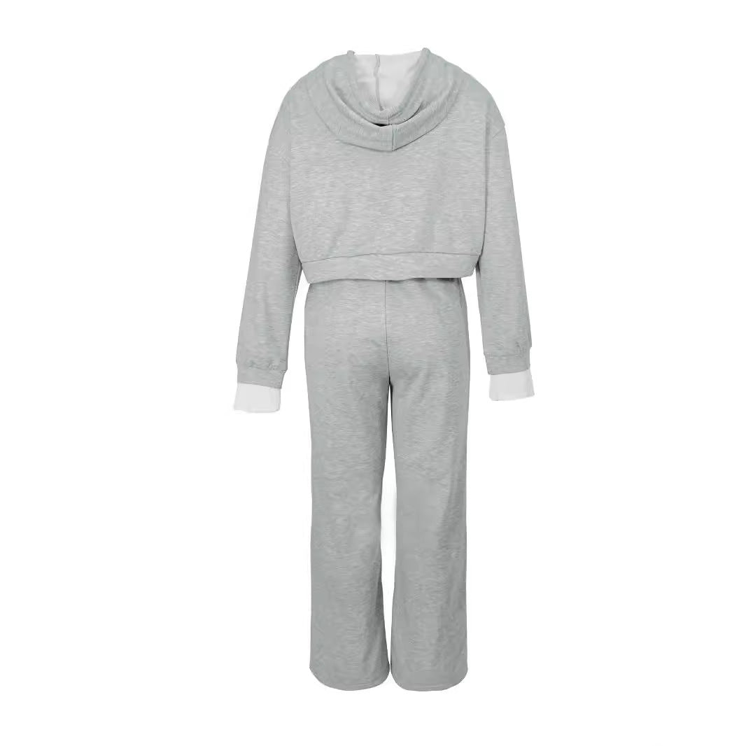 Ladies casual hooded sweatshirt and wide jogger pants Lune London
