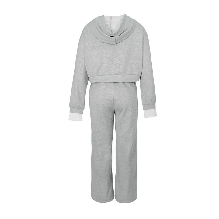 Ladies casual hooded sweatshirt and wide jogger pants Lune London