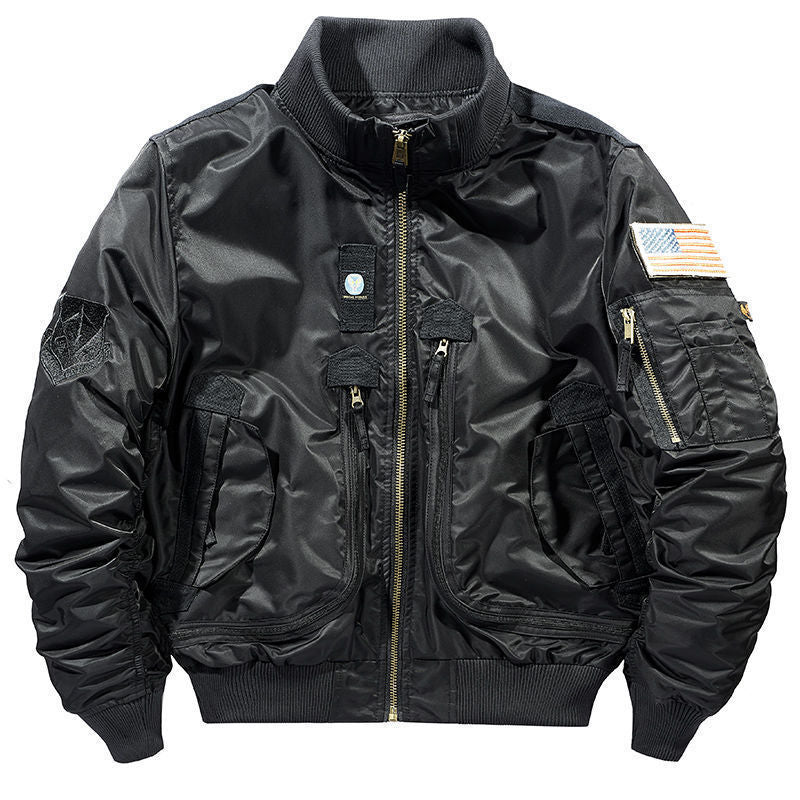 Men's bomber jacket with technical details and multiple pockets Lune London