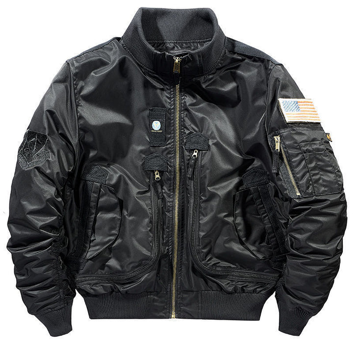 Men's bomber jacket with technical details and multiple pockets Lune London