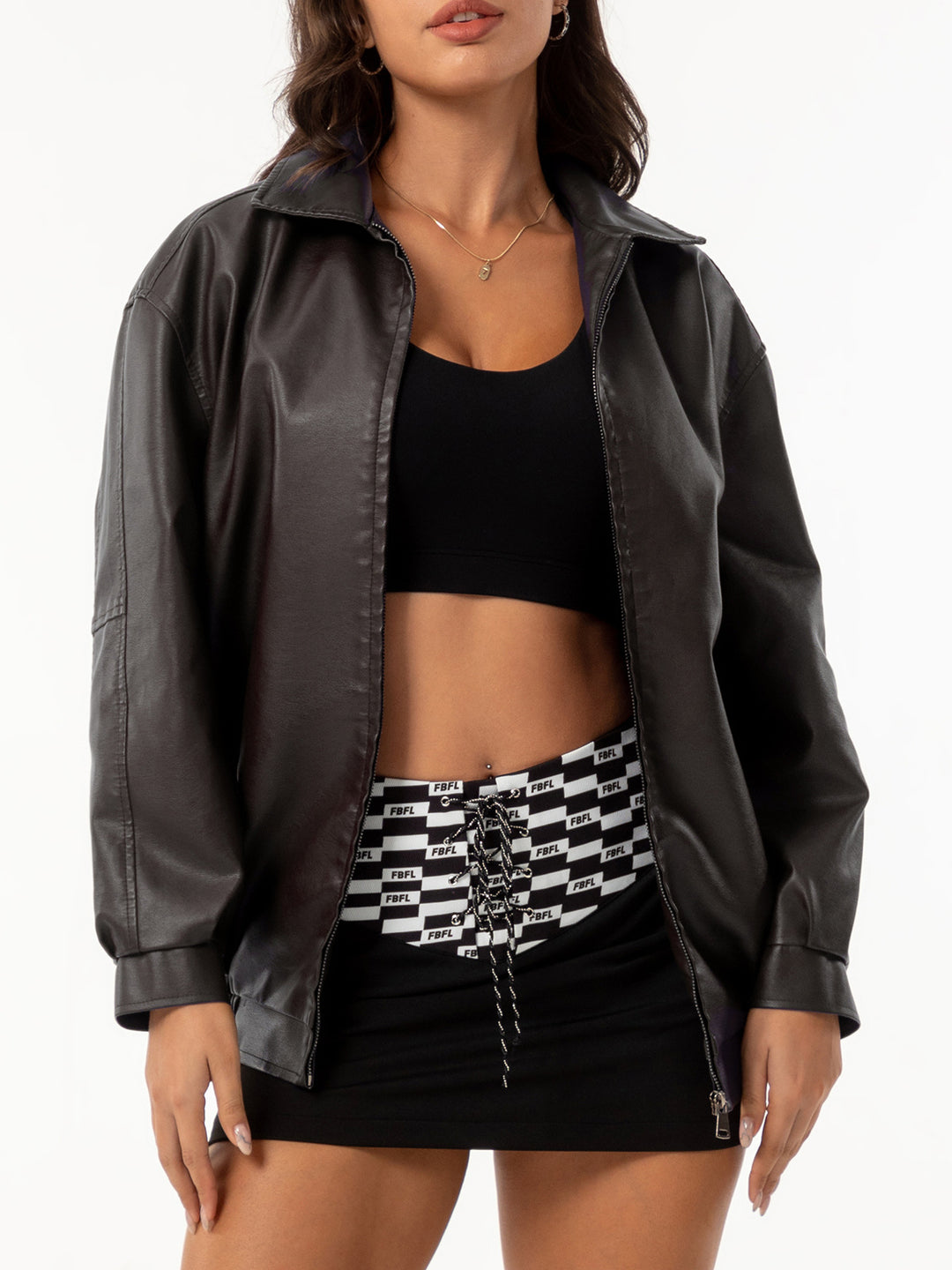 Casual satin jacket for women with a modern cut and practical pockets Lune London