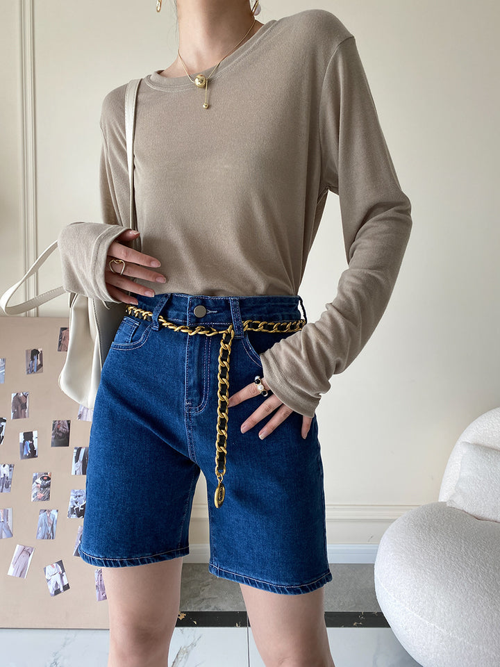Women's Comfortable Denim Shorts with High Waist Chic & Stil