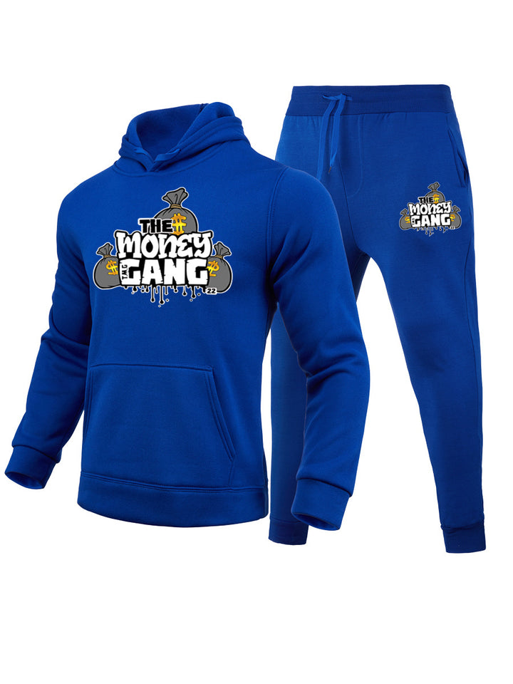 Men's hoodie and jogger sports set with creative graphic print Lune London