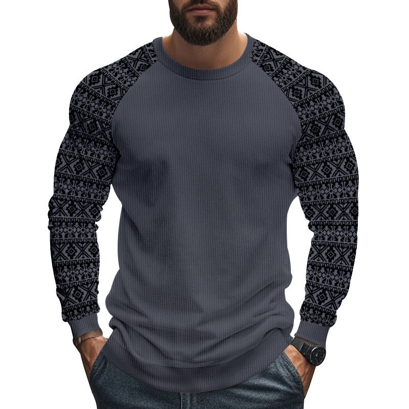 Long sleeve sweater for men with geometric pattern Lune London