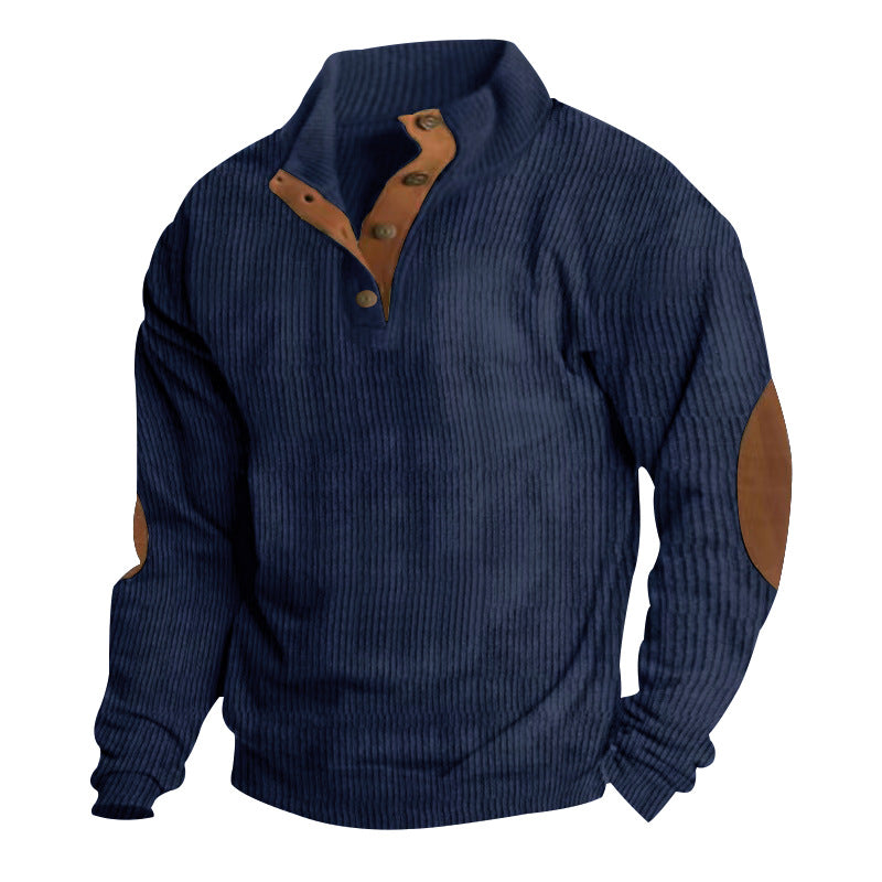 Trendy men's sweater with high collar and contrasting accents Lune London