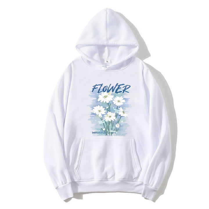 Women's hoodie with floral graphic print Chic & Stil