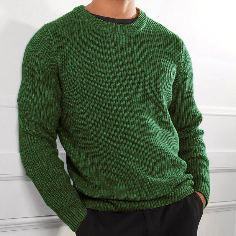 Knitted sweater for men with textured surface and crew neck Lune London