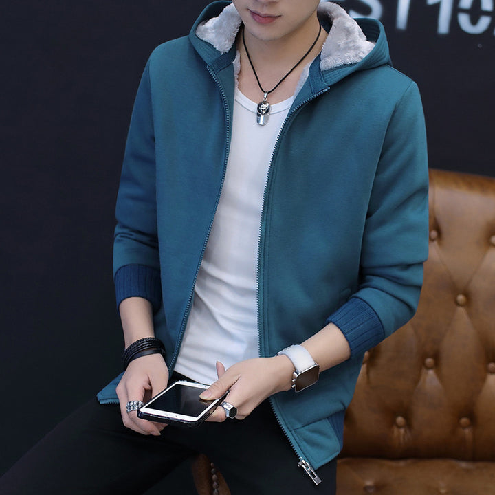 Transitional jacket for men with cozy lining and practical hood system Lune London
