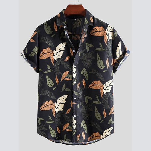 Short sleeve shirt for men with floral pattern and high quality cotton Lune London