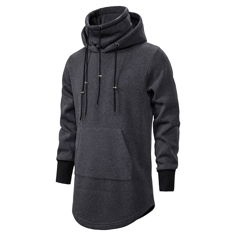 Men's trendy hoodie with asymmetrical collar and practical kangaroo pocket Lune London