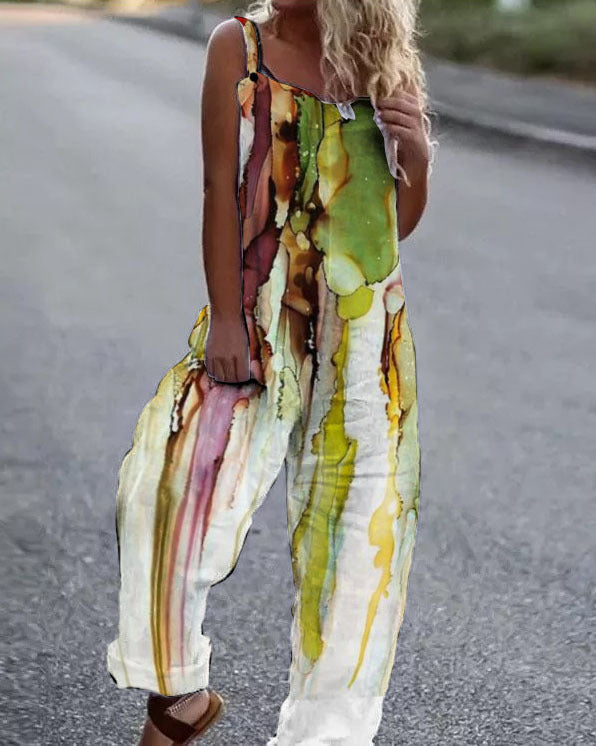 Lune London Floral Print Artistic Jumpsuit for Women