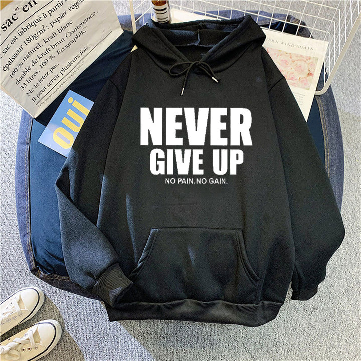 Women's hoodie with motivating lettering Chic & Stil 1772613019