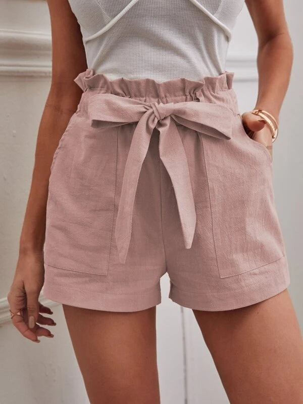 Tailored Shorts for Women with Tie and Practical Pockets Lune London