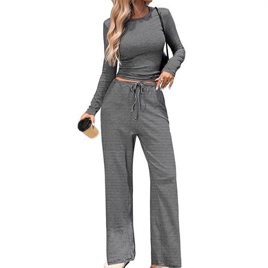 Ensemble décontracté à manches longues pour femmes avec coupe ample Chic & Stil