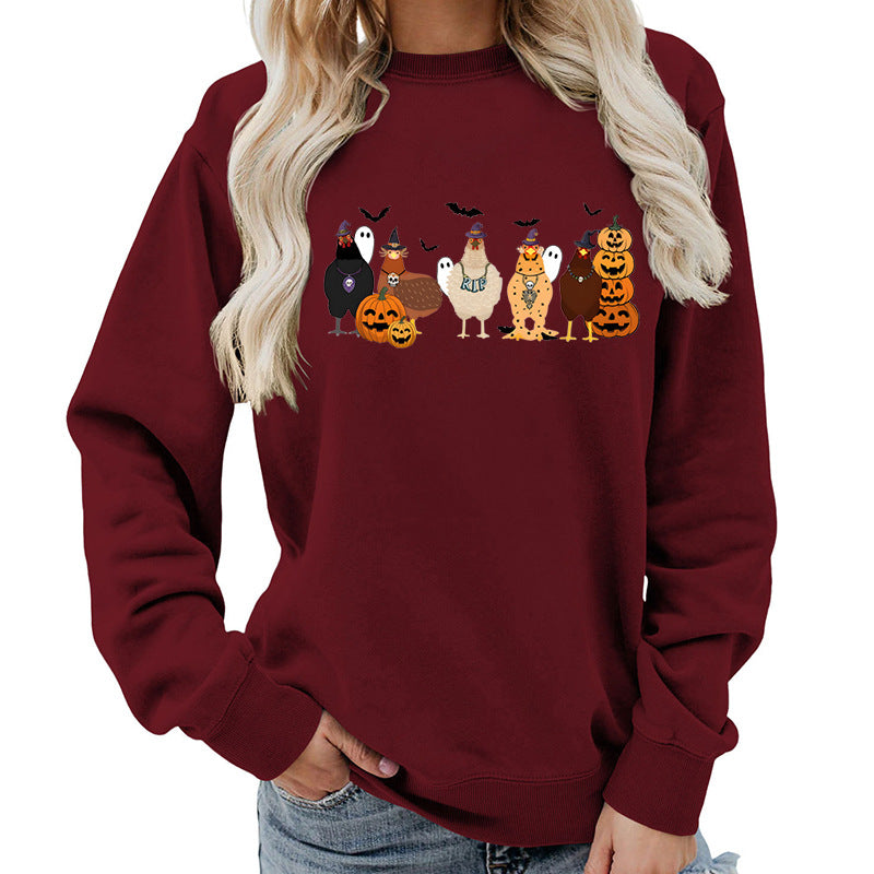Sweat-shirt pour femmes avec motif Halloween joyeux Chic & Stil