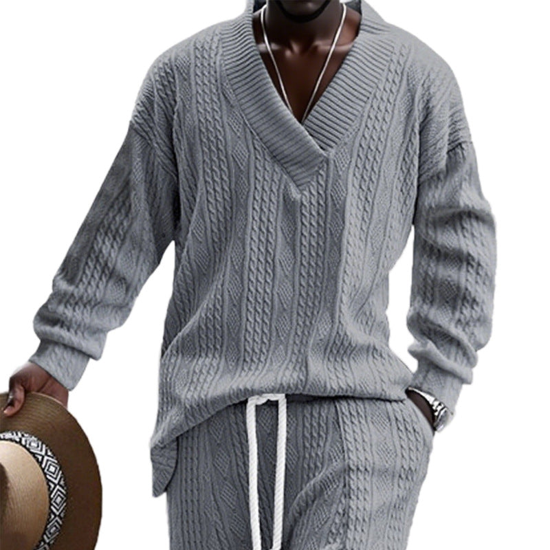 Men's knit pullover with modern v-neck and casual design Lune London