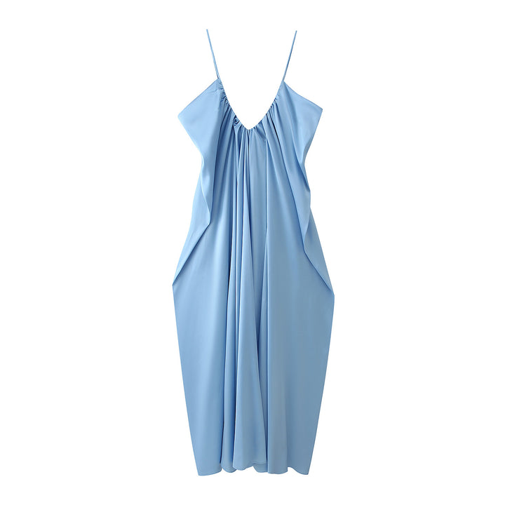 Maxi dress for women with a relaxed cut and refined draping Lune London