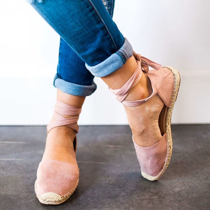 Chic and stylish casual espadrilles for women with tie straps