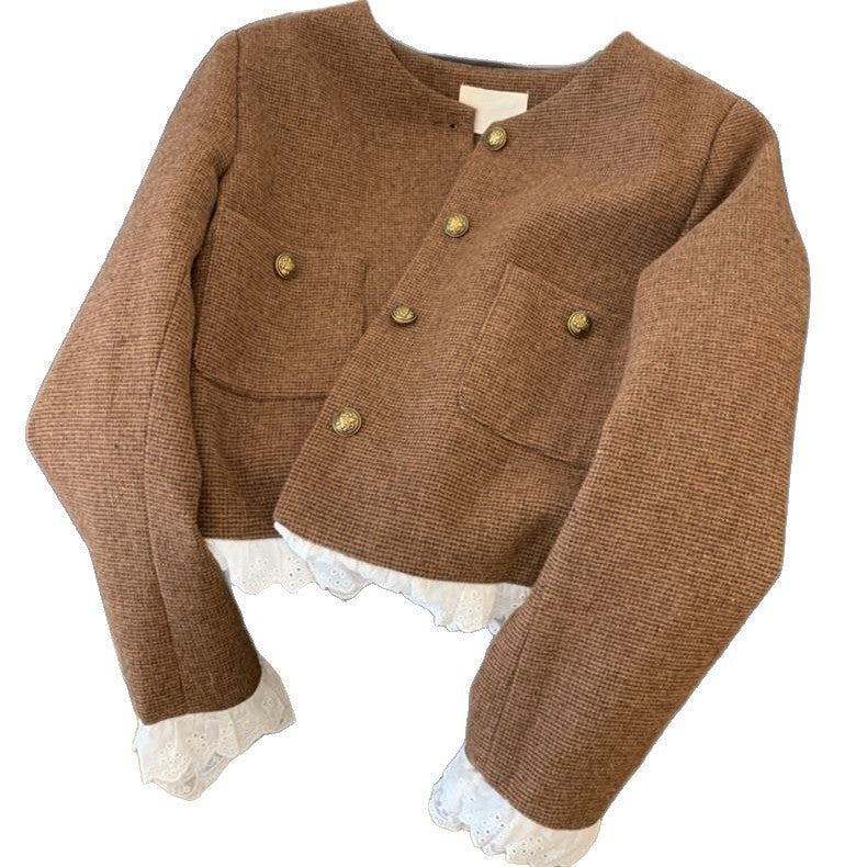 Veste courte à la mode pour femmes avec des accents en dentelle élégants Chic & Stil
