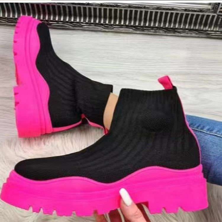 Knee-high stretch boots for women with non-slip sole and breathable surface Lune London