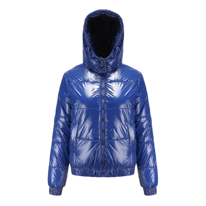 Women's High-Shine Padded Jacket with Removable Hood Lune London