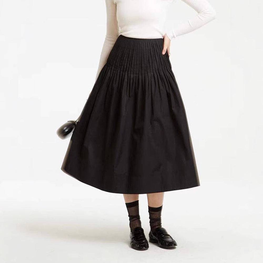 Jupe midi élégante pour femmes avec détails plissés Chic & Stil