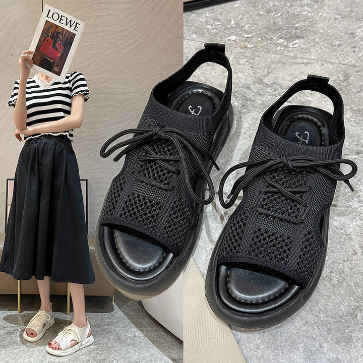 Breathable leisure sandals for women with elastic upper and non-slip sole Lune London