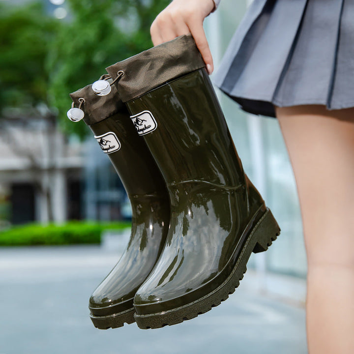 Women's High-Quality and Stylish Rubber Boots with Adjustable Lacing System Lune London