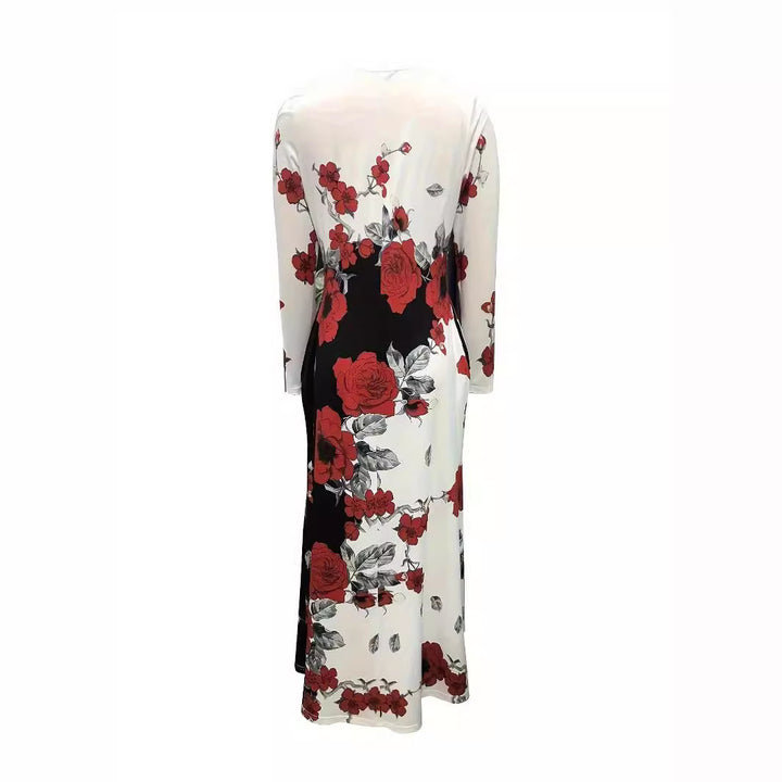 Maxi dress for women with a floral design and practical pockets Lune London