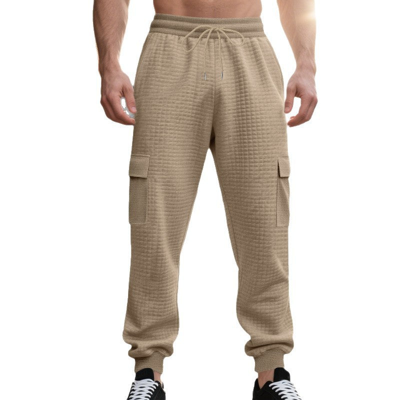 Men's cargo jogger pants with practical side pockets and elastic waistband Lune London