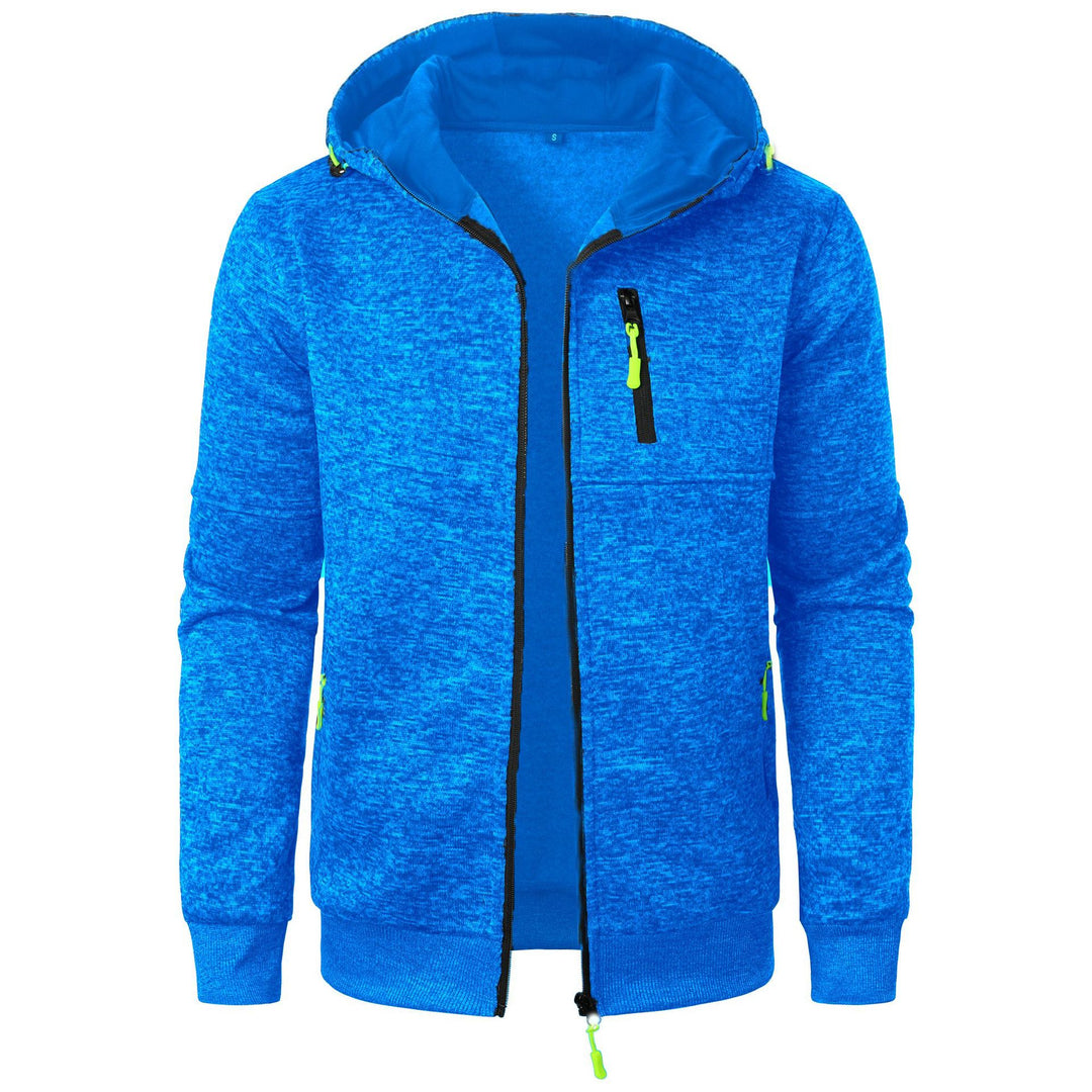 Sporty hooded jacket for men with an innovative structural design and practical pockets Lune London