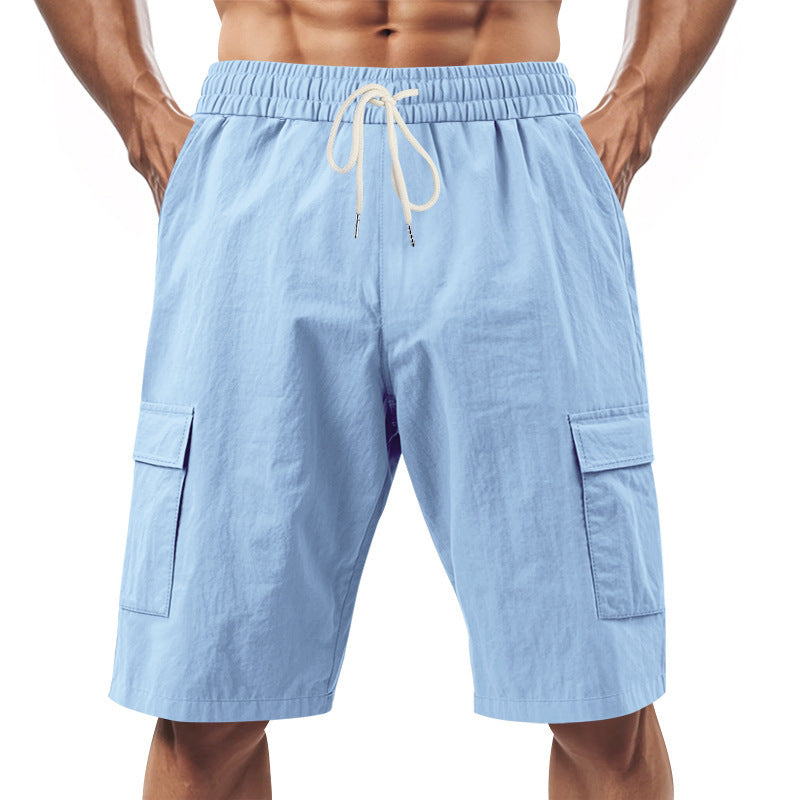 Casual cargo shorts for men with elastic waistband and practical side pockets Lune London