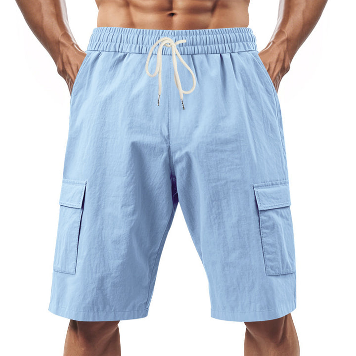 Casual cargo shorts for men with elastic waistband and practical side pockets Lune London