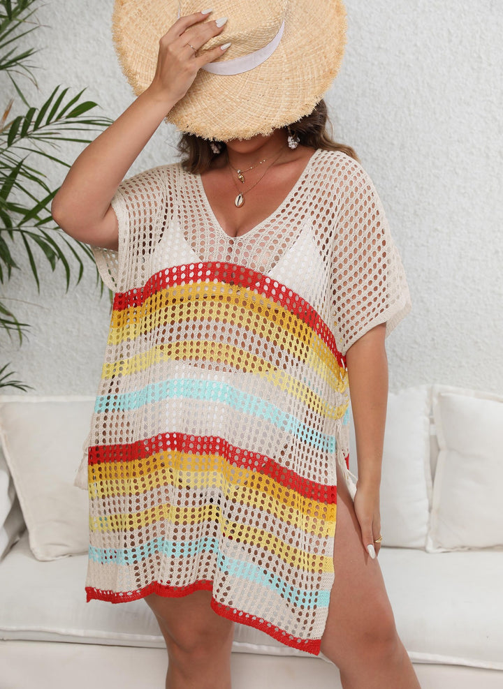 Women Lightweight Crochet Beach Cover-Up Chic Tunic Style