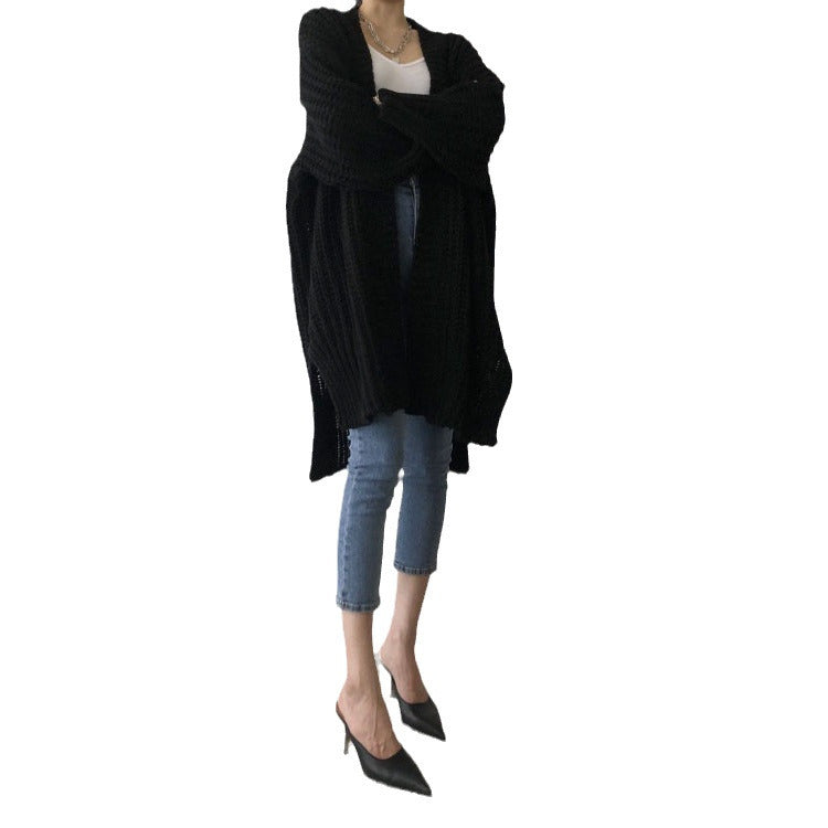 Knitted jacket for women with open cut and casual Lune London