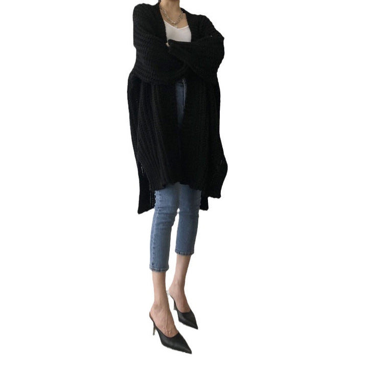 Knitted jacket for women with open cut and casual Lune London
